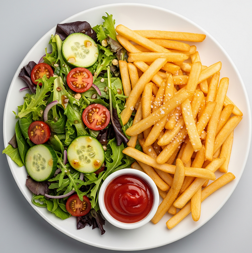 Chips & Salad 